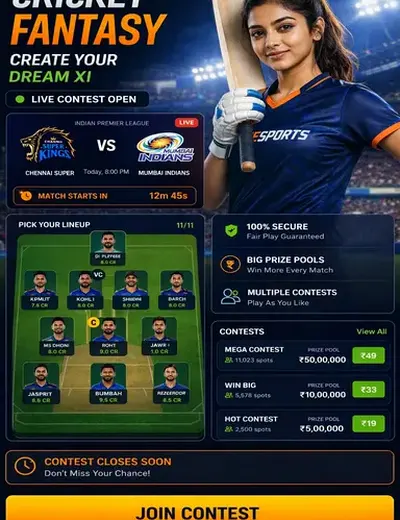 Come (Come App) fantasy cricket & matchday visual 3